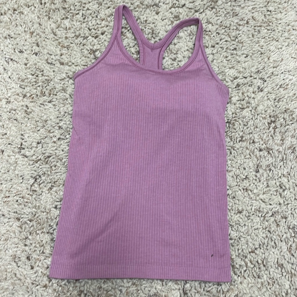 Lululemon tank seamless with built in bra size 6